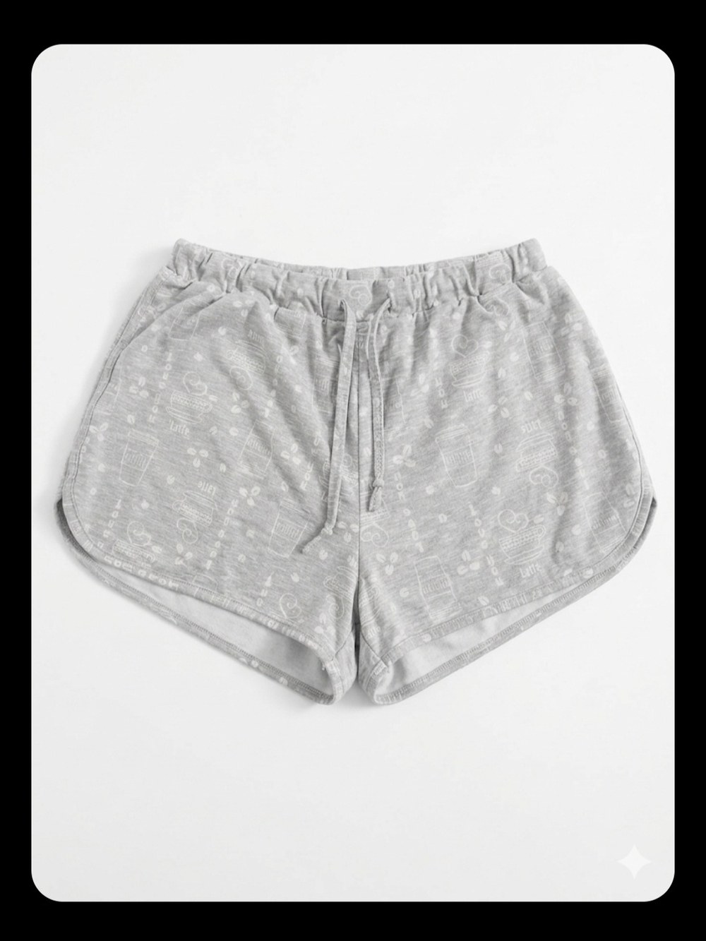 La Vie En Rose Gray Drawstring Athletic Lounge Shorts